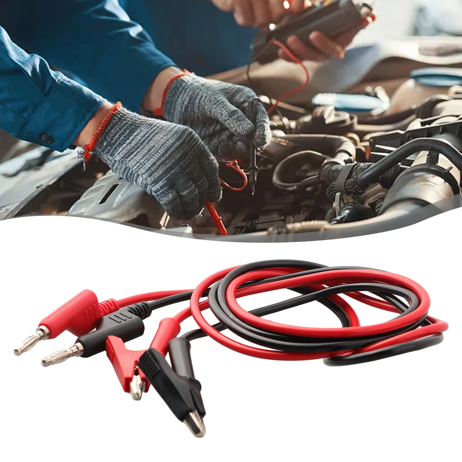 Эффективные силиконовые тестовые провода с банановой вилкой 2 шт. зажим крокодил