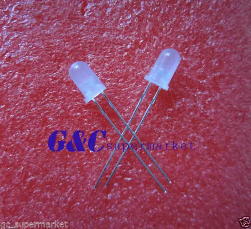 

500 шт светодиодный F5 рассеянный молочный белый 5 мм Яркий ламповый светильник L5