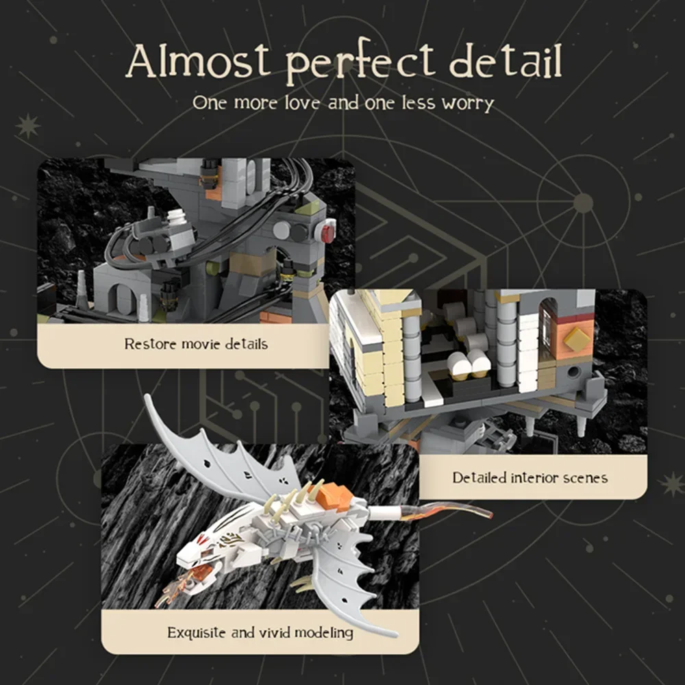 1056 шт. Академия Харрис волшебный замок призрак банк колледж уличный вид Модель