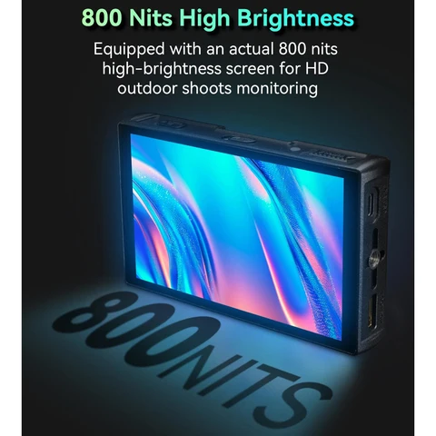 PortKeys PT5 III 5,4 дюйма 800 нит HDMI 4K30P Монитор камеры с цветным грейдером для DSLR-камеры Поддержка аккумулятора NP-F970