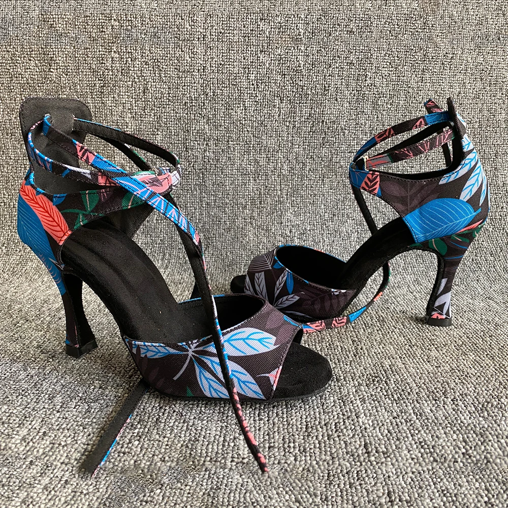Latin dance shoes Woman Latin Dance Shoes Shining Women Salsa party Ballroom shoes 2022 Latin Salsa High Heels