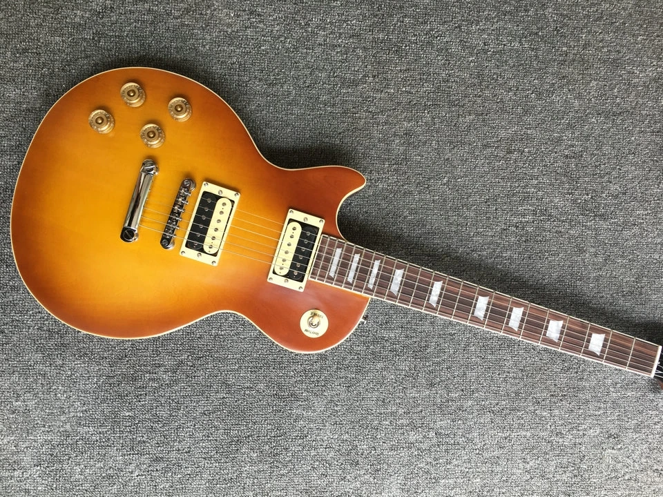 

Custom Left Handed 6 Strings Electric Guitar Guitarra brownburst in Stock Discount Free Shipping