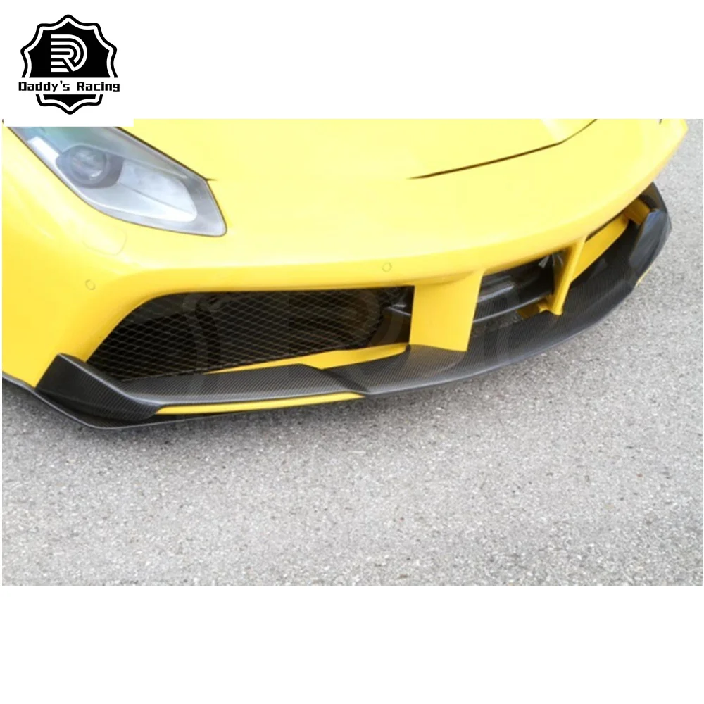 Разветвитель губ переднего бампера из сухого углеродного волокна подходит для