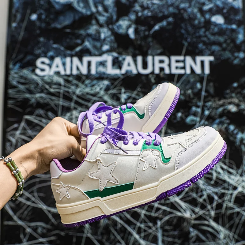 

Unisex Flat Shoes Men Women Casual Shoes 41 42 Plus Size Women's Skateboarding Shoes Flat Star Shoes For Man