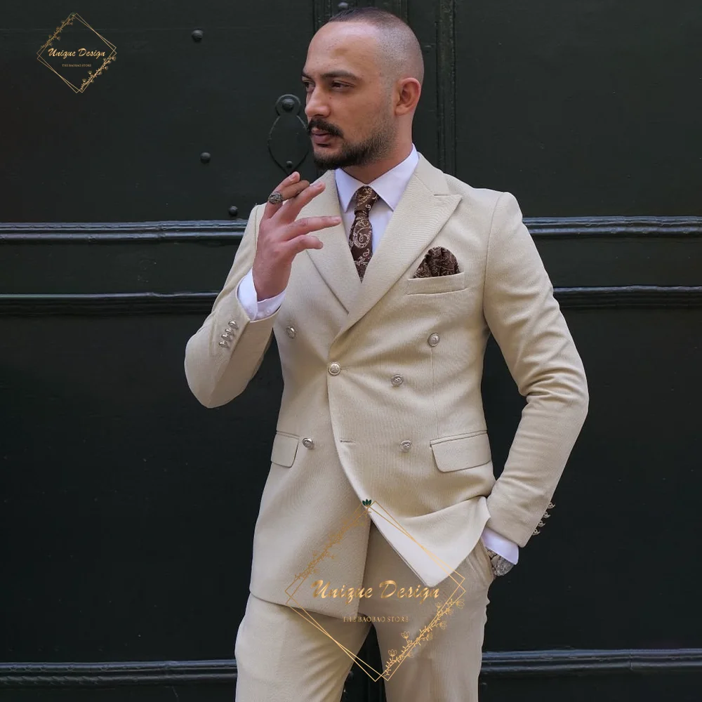 Мужской костюм премиум-класса винтажный комплект из двух предметов