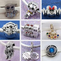 mybeboa 925 sterling silver beads little girl astronaut vengadores charms fit pandora europe bracelet women jewelry