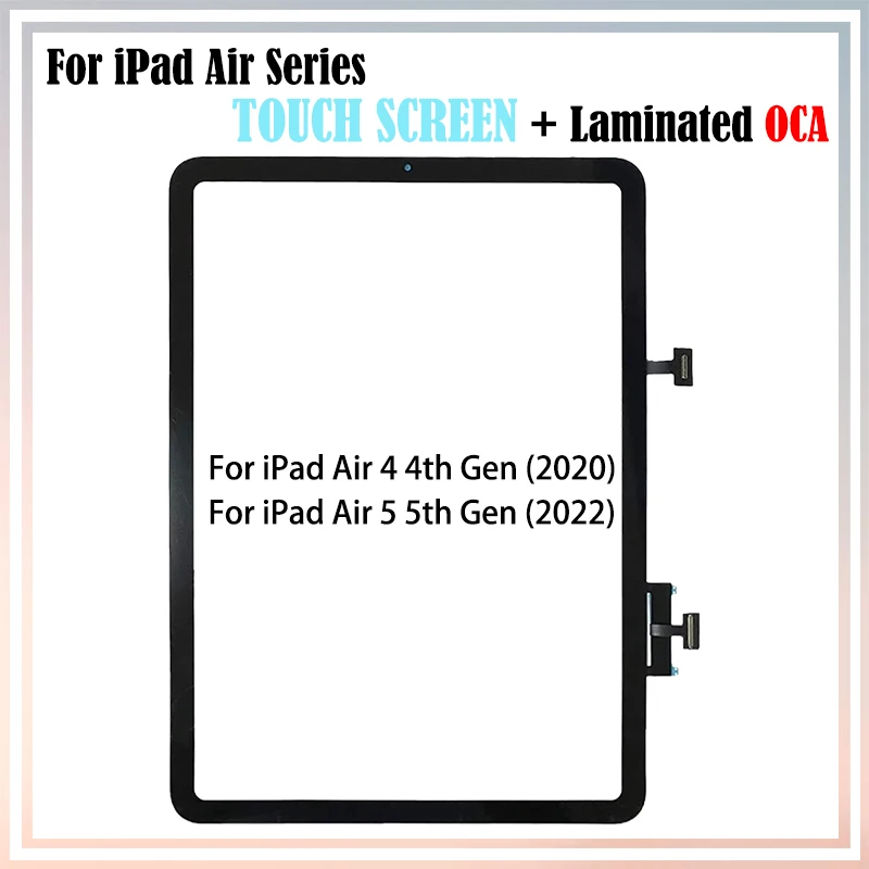 

5 шт. оригинальный для Apple iPad Air 4/5 4-го/5-го поколения A2324 A2325 A2072 A2316 A2589 A2591 сенсорный экран дигитайзер датчик + OCA