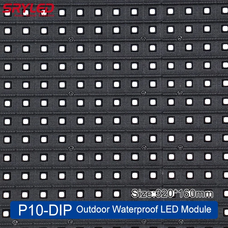Светодиодная матричная панель для улицы P10-DIP 320 × 160 мм RGB DIP-570 HD ТВ-экран Pantalla Led