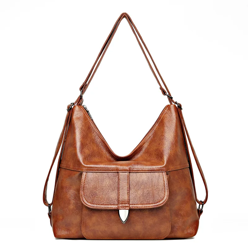 

Vintage Brand Shoulder Crossbody Bags for Women 2022 Pu Leather Fashion Tote Shopper Bag Large Luxury Designer Female Handbags