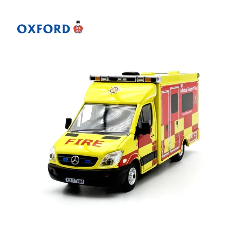 Фото OXFORD литой под давлением масштаб 1:76, модель пожарно-спасательной машины из сплава, готовый продукт, имитация игрушки, подарок, статический дисплей №1
