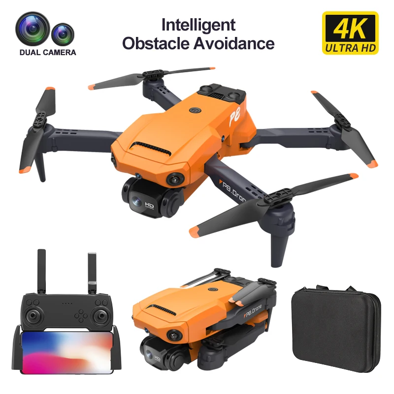 

XT9(P8) Mini Drone 4K Double Camera HD WIFI FPV Obstacle Avoidance Drone Optical Flow Four-axis Aircraft RC Helicopter Toys