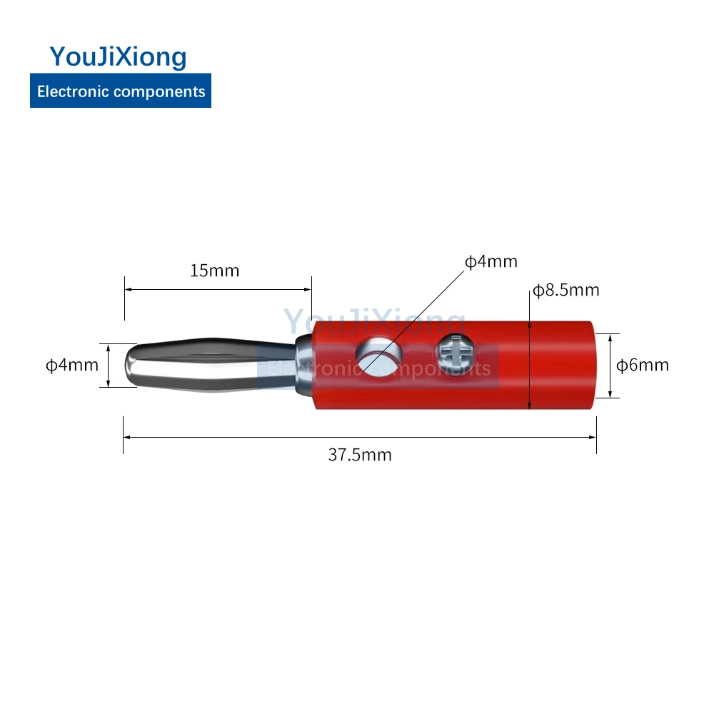 10 шт. 4 мм штекер типа банан аудио динамик электрический винтовой разъем 5 цветов