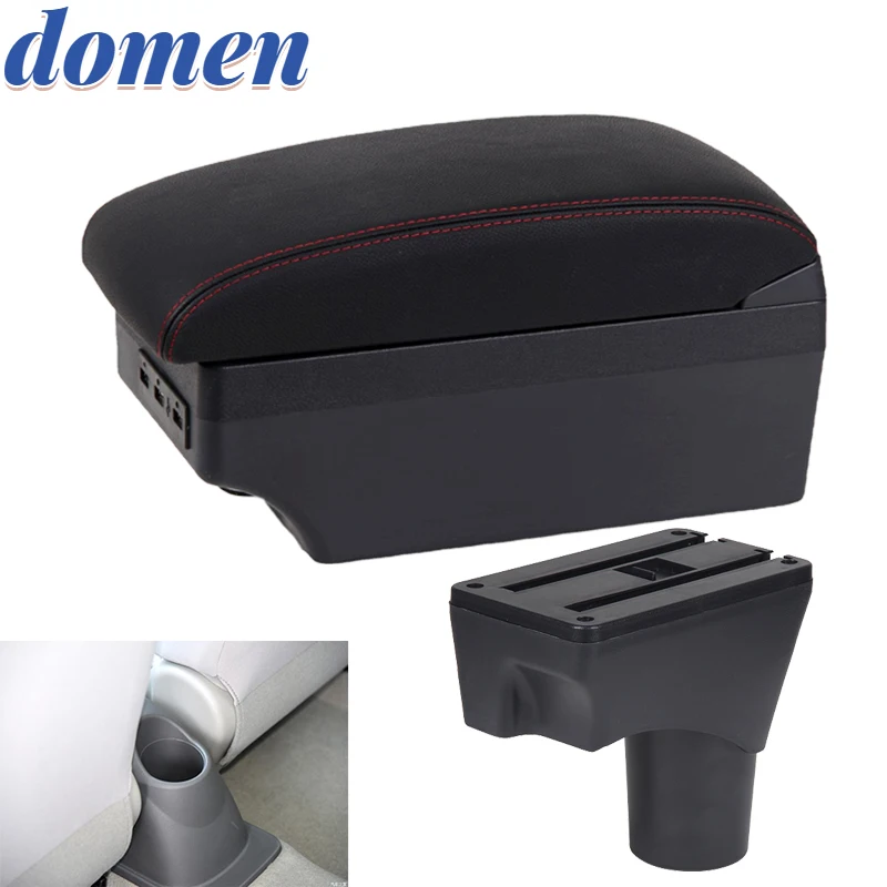 

For Nissan March Micra K13 MK4 IV Armrest box For Nissan March Micra central Store content Storage box USB interface 2010-2022