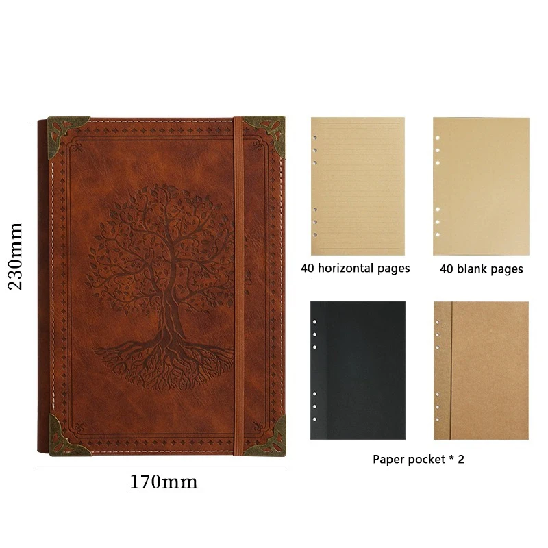 

Кожаный блокнот A5 Tree of Life