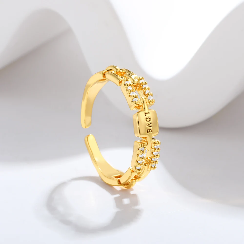 

Geometric Crystal Opening Couple Rings for Women Man Couple Adjustable Dating Vintage Ring Gothic Jewelry Love Boho Anillos