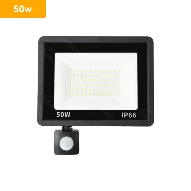 

LED прожектор LeiiGeeGo белый IP66 10-100Вт с датчиком движения