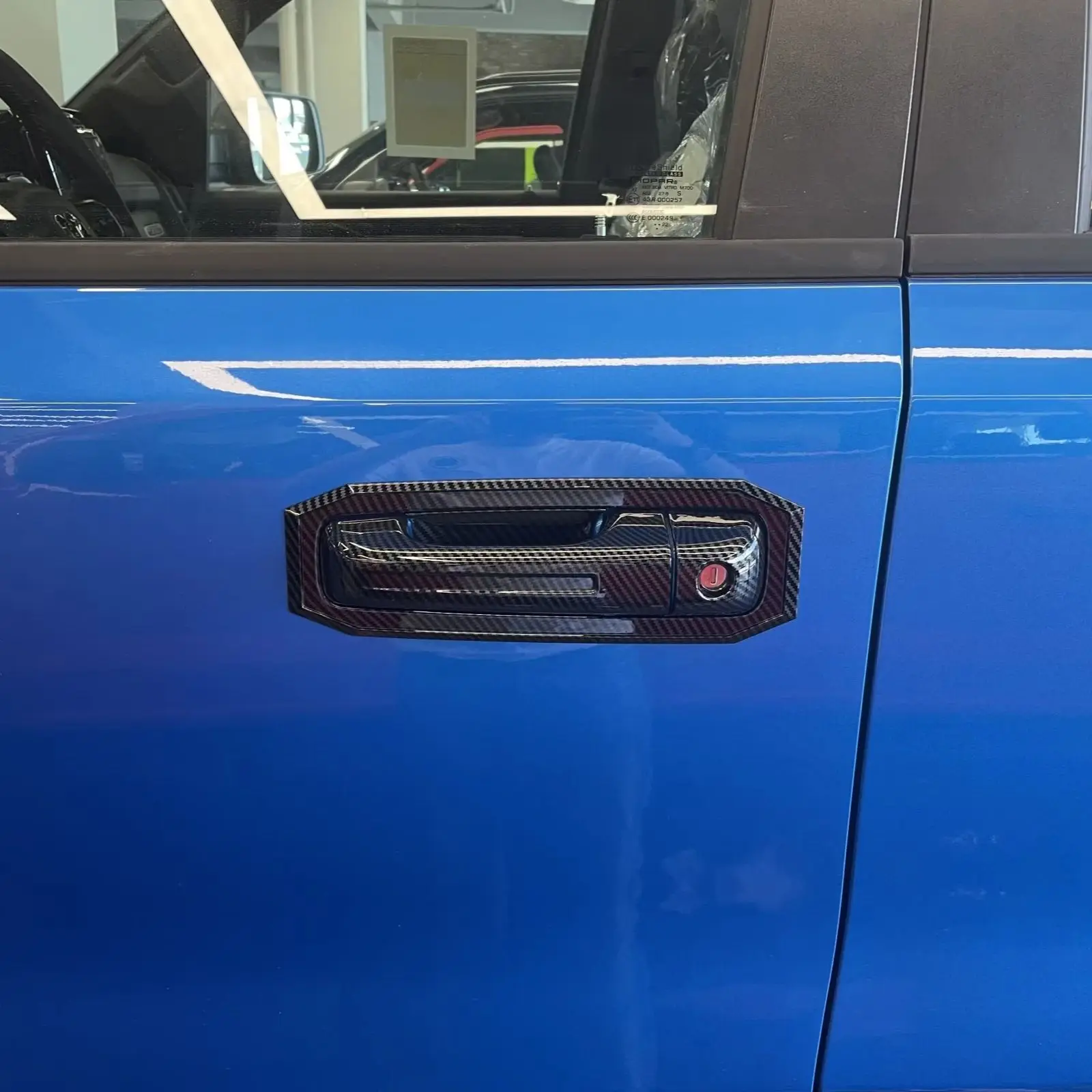 

For Dodge RAM 2022 2023 ABS Carbon Fiber Black Door Handle Cover Door Bowl Frame Trim Protection Sticker Car Styling Accessories