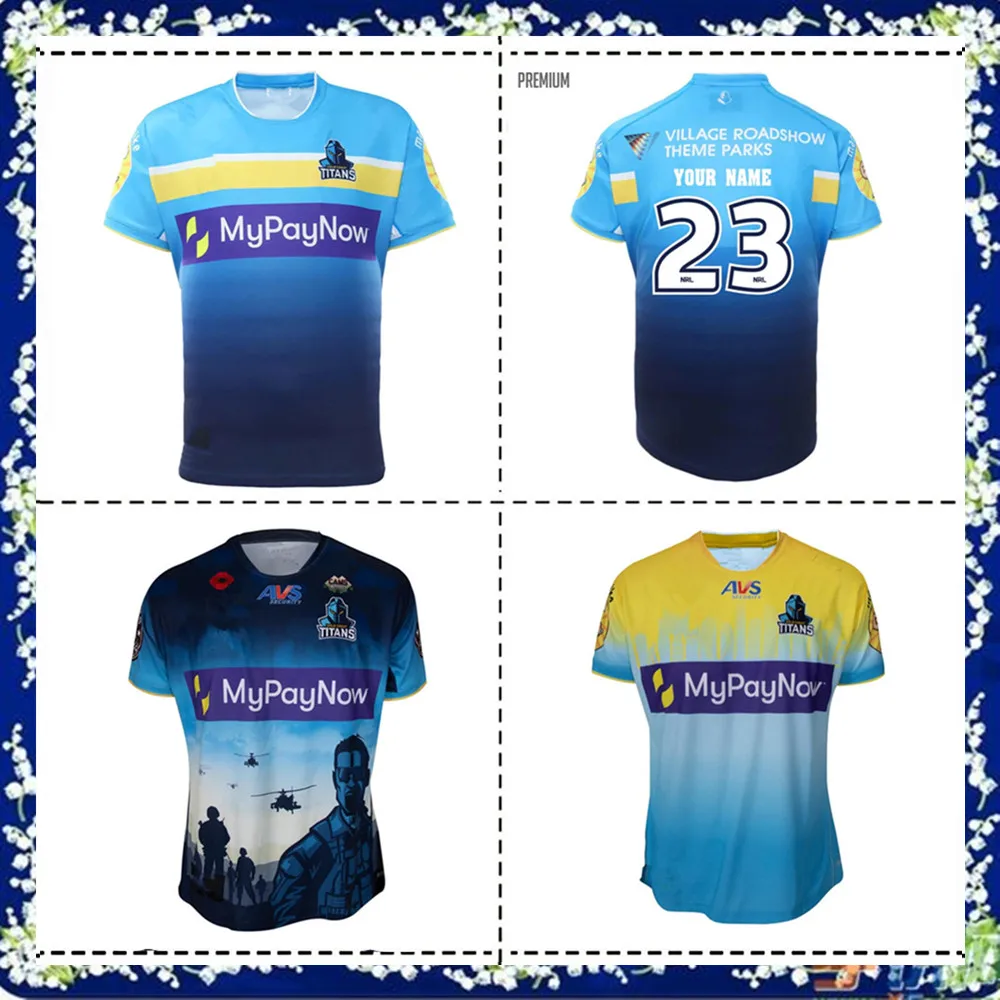 

Коллекция 2023 года, Джерси для регби Gold Coast Titans Home Magic ANZAC, размер S-M-L-XL-XXL-3XL-4XL-5XL