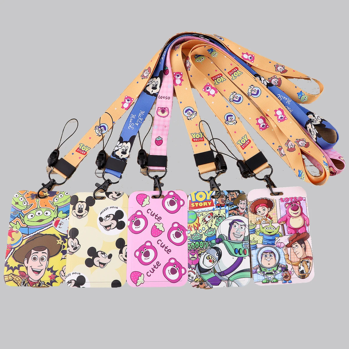 

Toy Story Lanyards Keychain Cute Mickey Neck Strap Phone Charm Strap ID Card Holder Lanyard for Keys DIY Hanging Rope