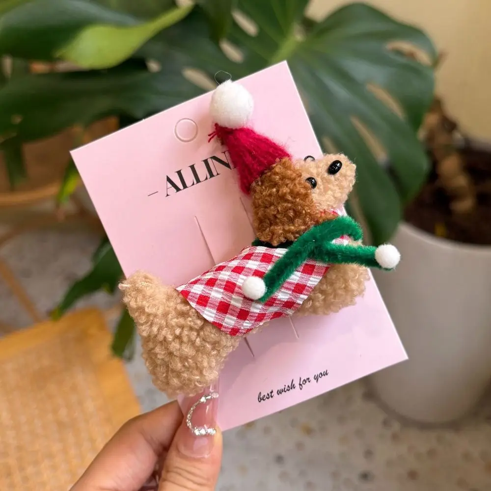 Уникальная заколка для волос с рождественским щенком из мультфильма