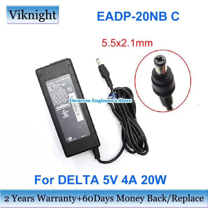 

Оригинальный адаптер переменного тока 5 В 4 а 20 Вт, стандартное зарядное устройство для ноутбука, для дельты, блок питания с наконечником 5,5x2,1 мм