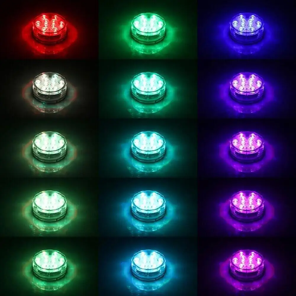 głębinowa lampa LED z pilotem wodoodporna lampka nocna do dekoracji akwarium basenowego wesele