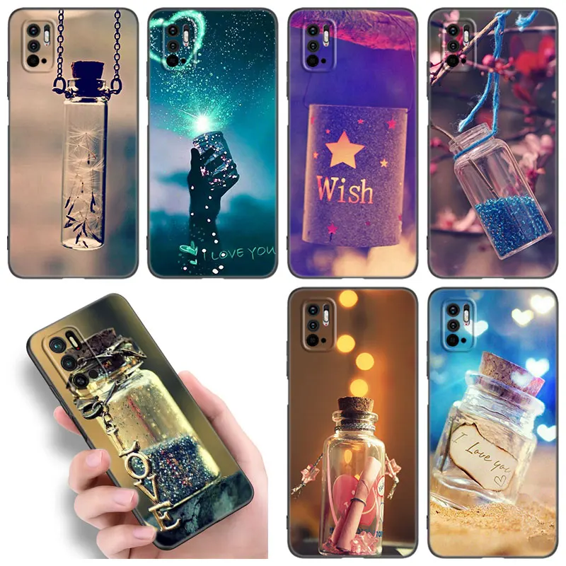 Colorful Wishing Bottles Phone Case For Xiaomi Redmi Note 11E 11T 5 6 7 8 9 10 11 Pro 11S 4G 10T 5G 9S 10S 8T Soft Black Cover