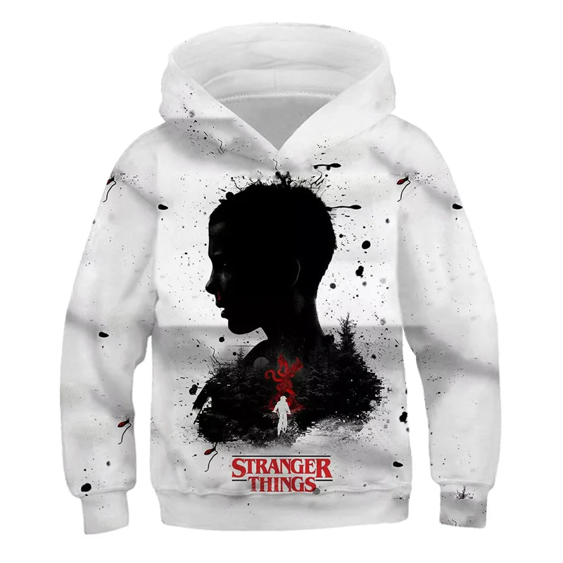 

Stranger Things 4 Print Pullovers Children Funny Hellfire Club Cartoon Harajuku Hoodies For Kids Clothing Unisex Long Sleeves