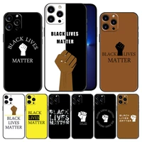 case funda for iphone xr 11 12 13 pro max se 7 8 plus xs 11pro 6plus 8plus 6s back protection cell tpu black lives matter work