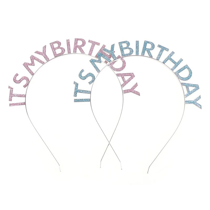 

Повязка на голову с надписью на день рождения, модные повязки на голову с короной на день рождения, повязка для волос для девочек, женская би...