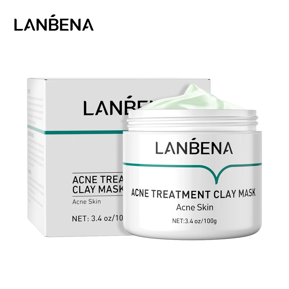 

LANBENA Acne Treatment Clay Mask Oligopeptide Acne Masks Mud Face Cream Grease Cleansing Firming Pore Remove Oil Serum Skin Care