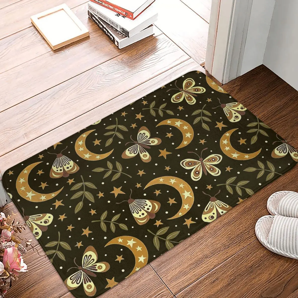 

Butterfly Butterflies Insect Fly Beautiful Kitchen Non-Slip Carpet Moons And Moths Living Room Mat Entrance Door Decoration Rug