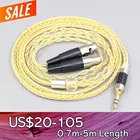 Кабель для наушников LN007330, 8-жильный, серебристый, позолоченный, для auhc LCD-3, LCD-2, LCD-2C, LCD-4, LCD-X, LCD-XC, LCD-4z, LCD-MX4, LCD-GX, lcd-24