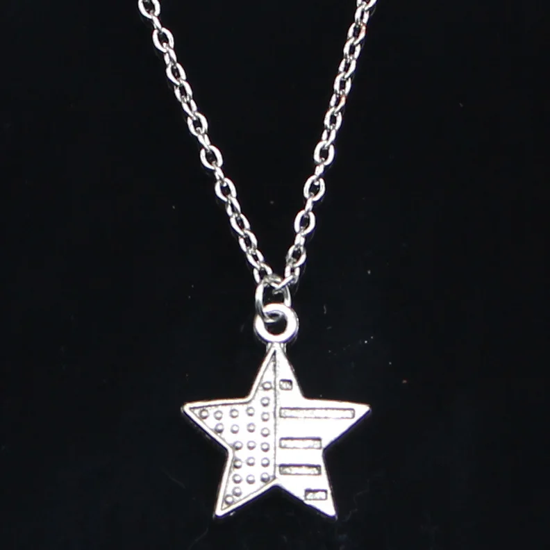 20 шт. Новое модное ожерелье 23x2 0 мм Подвески с флагом США и звездами Короткие