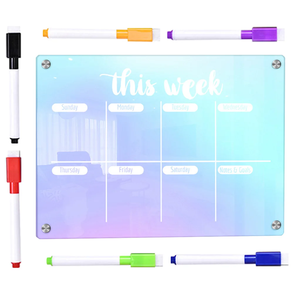 

Erasable Note Board Daily Schedule Message Planner Magnetic Fridge Dry Erase Do List Wall Refrigerator
