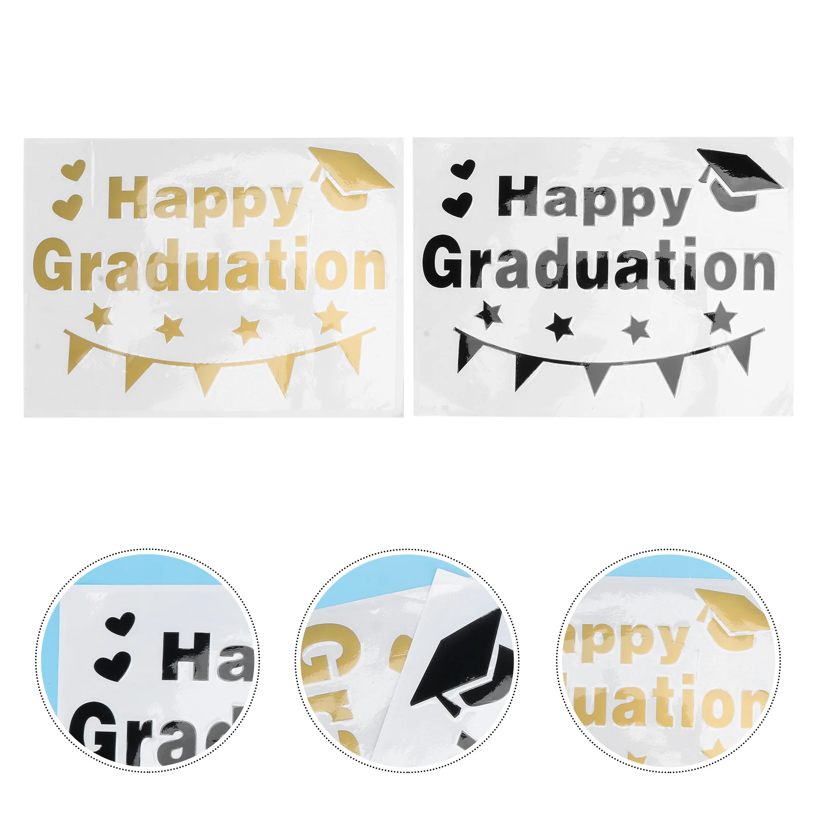 

10Pcs Celebrative Party Balloon Decals Creative Graduation Balloon Props