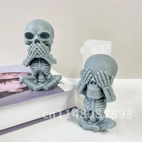 Силиконовая форма в виде черепа свечи смолы мыла воска