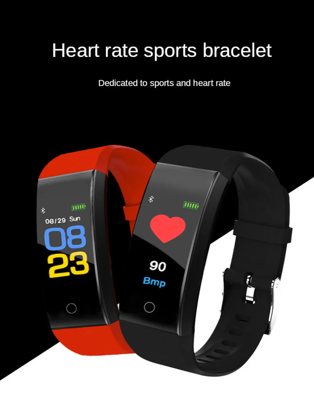 

Rapid transit Plus + Smart Watch Bluetooth Sport Watches Health Smart Wristband Heart Rate Fitness Pedometer Bracelet Waterproof