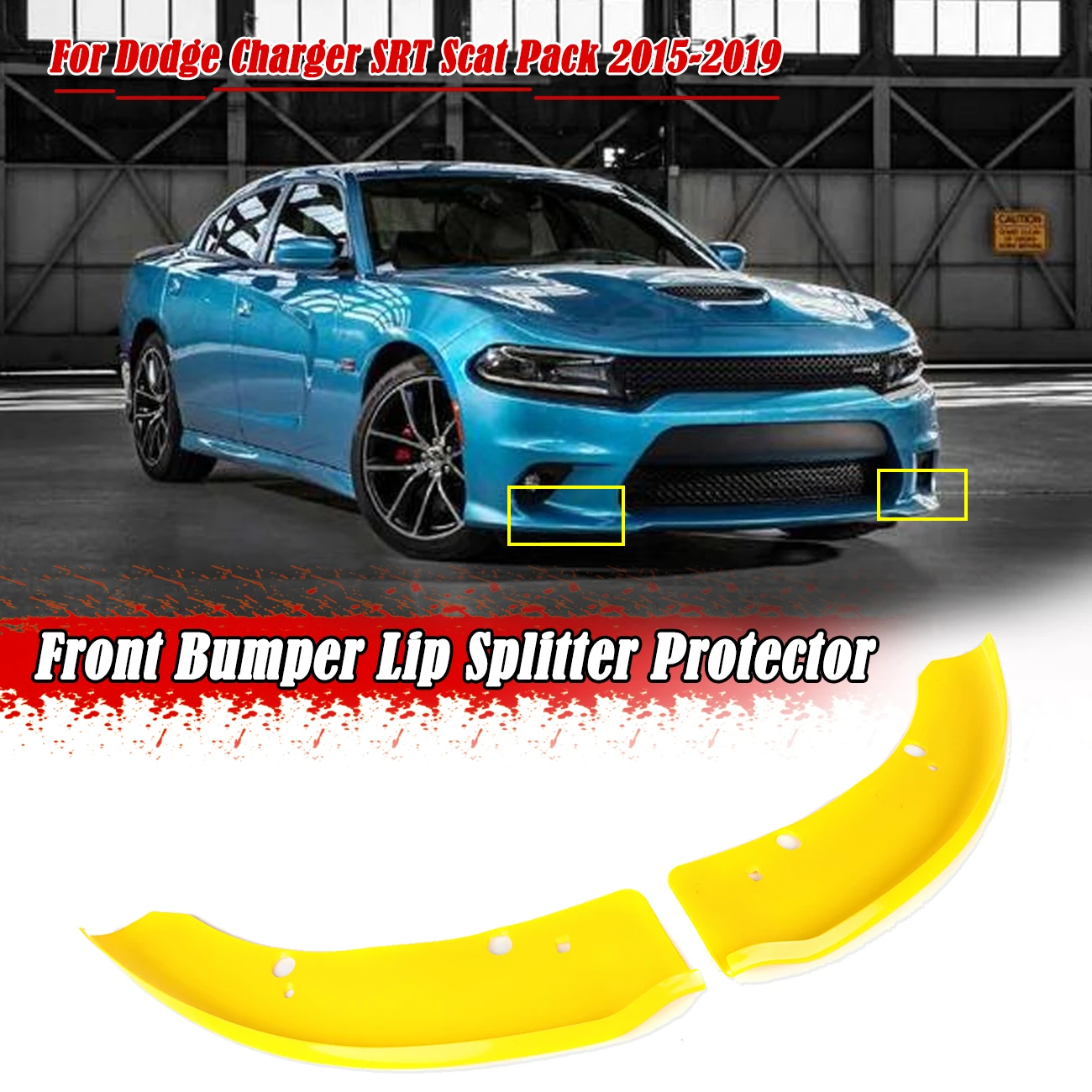 Передний бампер автомобиля сплиттер для губ спойлер Dodge Charger SRT Scat Pack 2015-2019 защита