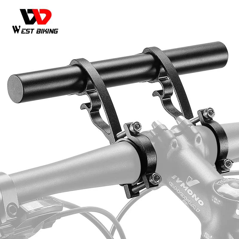 

WEST BIKING 20-32MM MTB Road Bike Handlebar Extender Ultralight Aluminum Alloy Handle Bracket Bar For Phone Bike Computer Lights