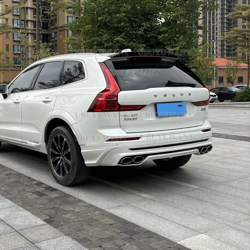 Для Volvo NEW XC60 ABS задний бампер багажник губный спойлер с насадками для выхлопных