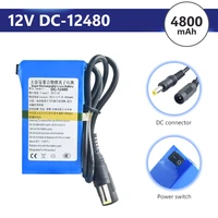 4800mah dc 12v dc 12480 rechargeable portable lithium ion battery 12 6v 4800mah li ion battery for cctv camera led strips