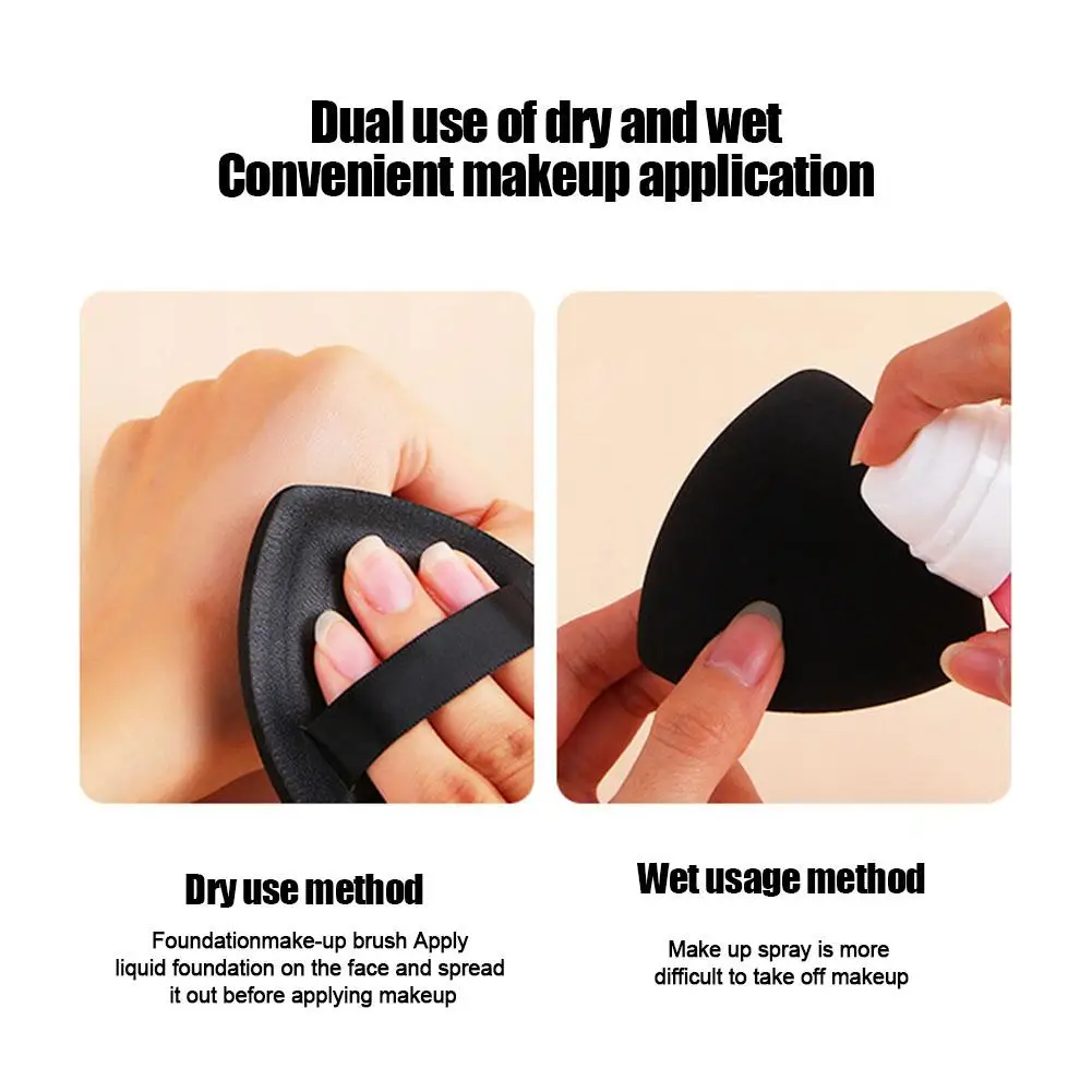 1 шт. кисть для нанесения основы под макияж и черный блендер ультратонкая губка