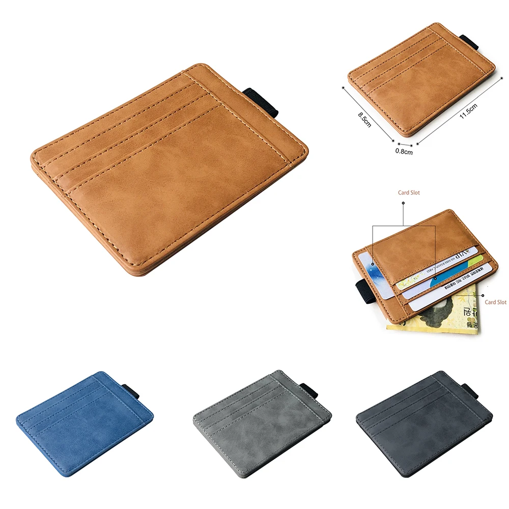 

Vintage Leather Wallets Travel PU Holder Card