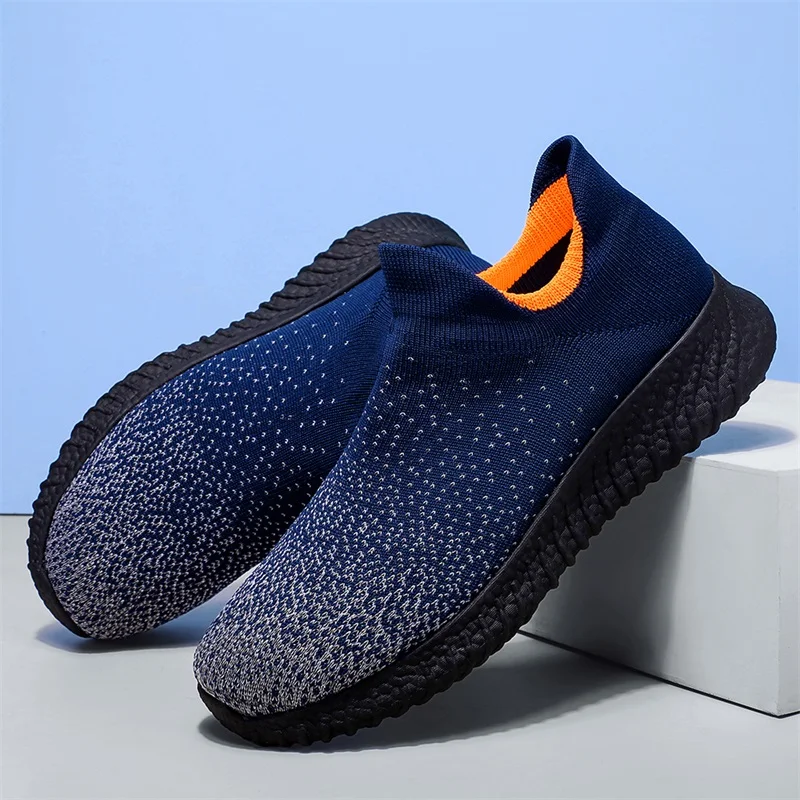 Кроссовки-носки мужские с амортизирующей сеткой низкие дышащие легкая