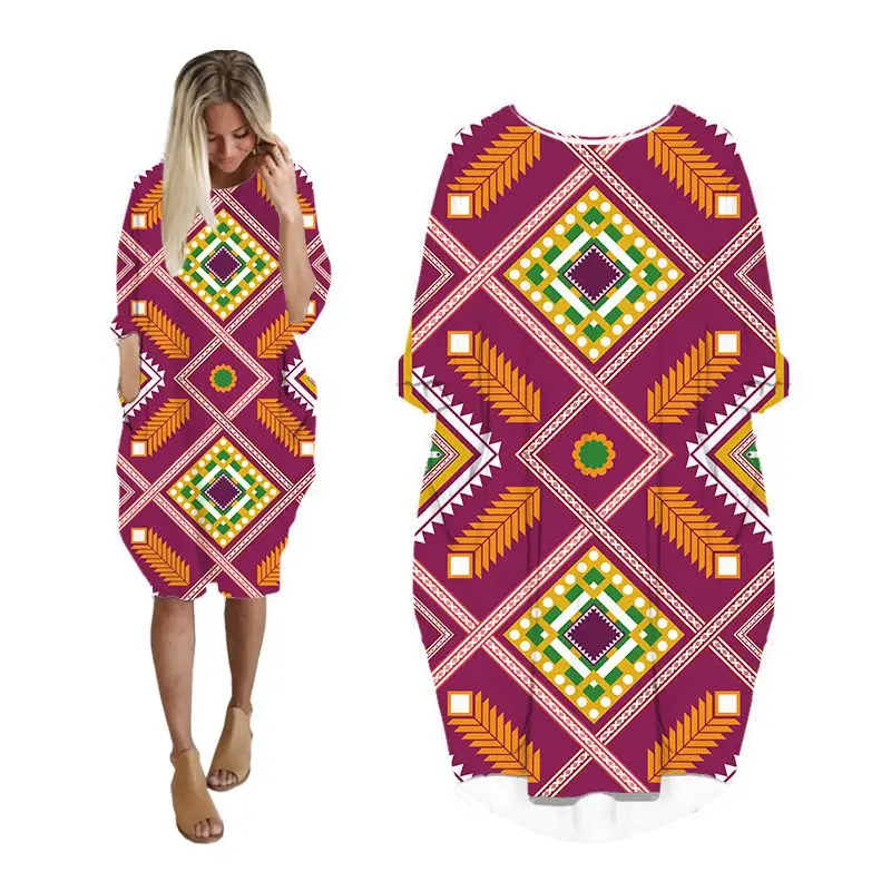 

geometric dresses for women fashion long sleeve korean style woman clothing summer plus size ladies clothes midi female dress