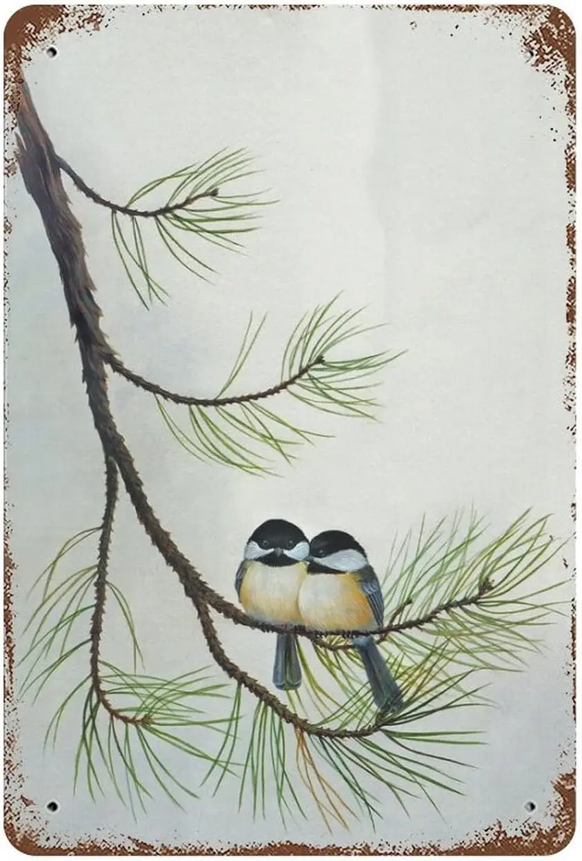 Vntage Chckadee Brd Металлическая Табличка Sgn Ретро Плакат Металлический Tn Sgns Для Женщин