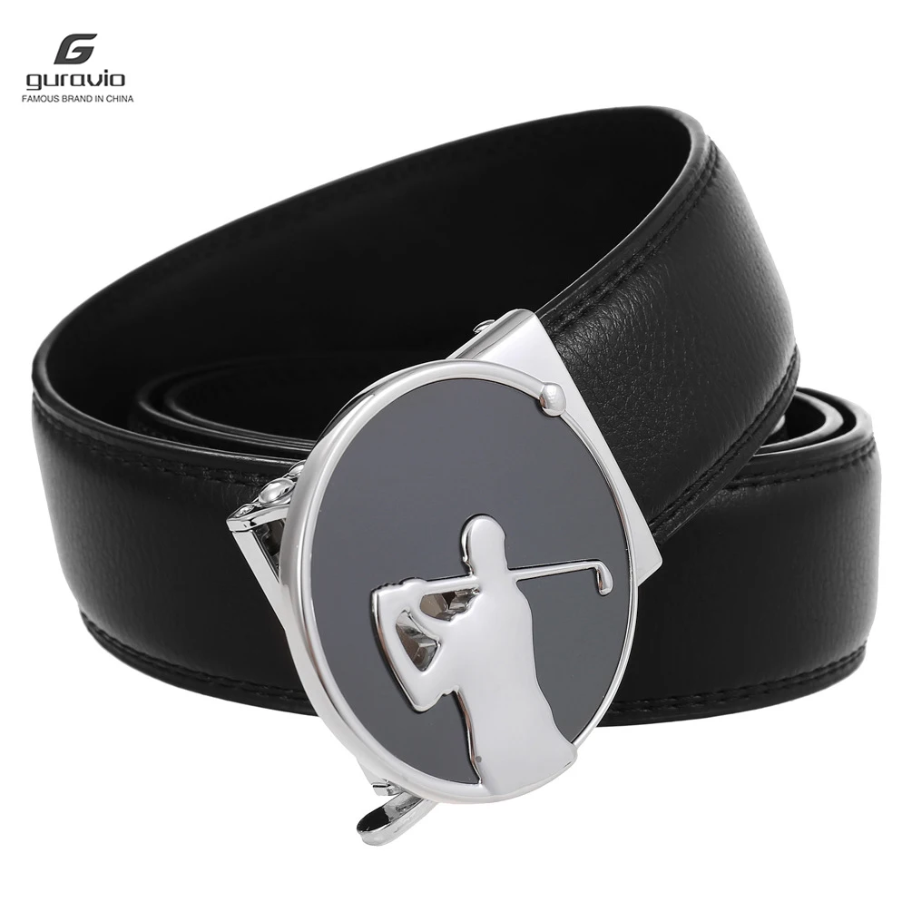 Golf Belt Buckle Belt Head Business Casual Men Automatic Buckle Belt Heavyweight High Quality Brand Design Round Pattern Silver