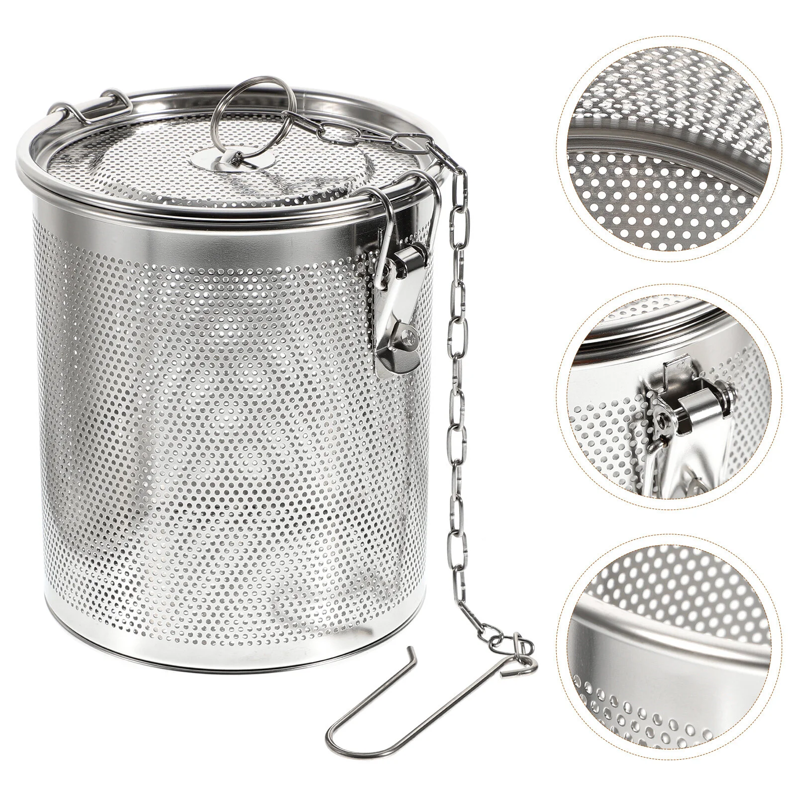 

Stainless Steel Seasoning Soup Strainer: Fine Mesh Separation Basket Loose Leaf Tea Infuser Strainers for Home Restaurant