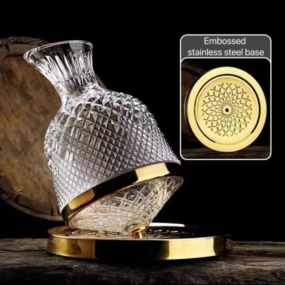 Вращающийся на 360 градусов хрустальный графин для вина роскошный 1500 мл